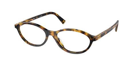 Miu Miu MU09XV VAU1O1 Glasses Honey Yellow Tortoise.